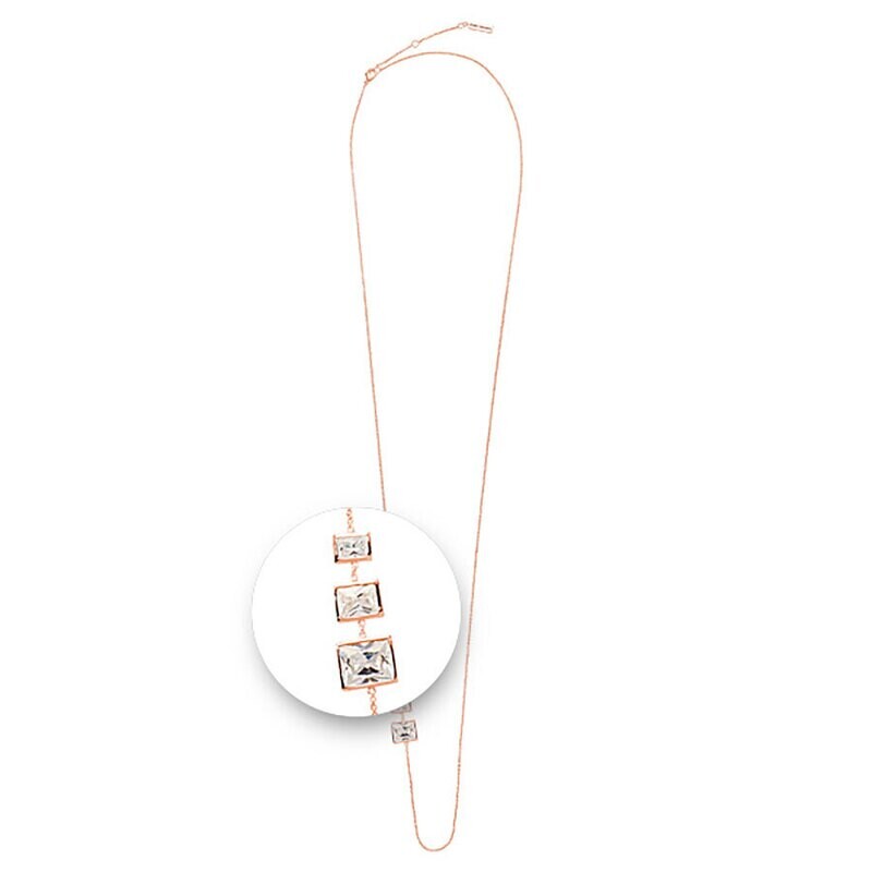 Nikki Lissoni Square Stones Rose Gold Plated Necklace 80cm Compatible With Pendant N1034RG80
