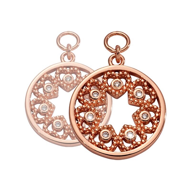 Nikki Lissoni Counting Love Stars Earring Coins Rose Gold Plated 15mm Coin EAC2081RGS