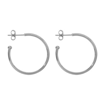 Nikki Lissoni Silver Plated Earrings 28mm Coin EA1002S, MPN: EA1002S, 8718627464946