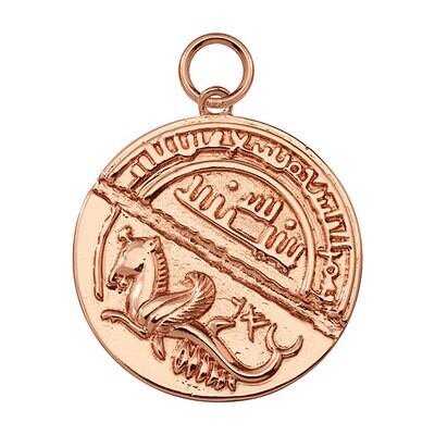 Nikki Lissoni Split Romance Charm Gold Plated 32mm Coinx25mm Coin DC1028RG32, MPN: DC1028RG32,