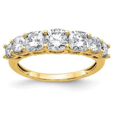 1 7/8ct. 7 Stone D E F Pure Light Moissanite Band 14k Gold RM4457B-190-YMP, MPN: RM4457B-190-YMP,