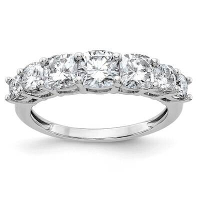 1 7/8ct. 7 Stone D E F Pure Light Moissanite Band 14k White Gold RM4457B-190-WMP, MPN: RM4457B-190-…