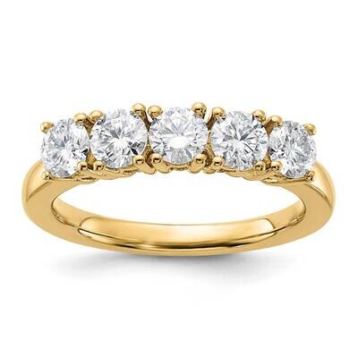 1ct Moissanite 5 Stone Band 14k Gold RM3181B-110-YMT, MPN: RM3181B-110-YMT, 191101316685