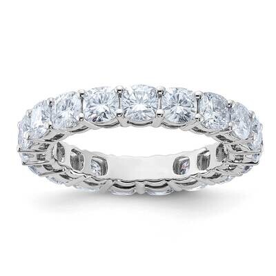 Cushion D E F Pure Light Moissanite Eternity Band 14k White Gold ET0045-360-7W4MP, MPN: ET0045-360-…