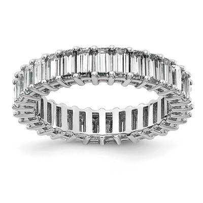 Emerald-cut G H I True Light Moissanite Eternity Band 14k White Gold ET0042-340-75W4MT, MPN: ET0042…