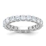 Cushion D E F Pure Light Moissanite Eternity Band 14k White Gold ET0045-360-8W4MP, MPN: ET0045-360-…