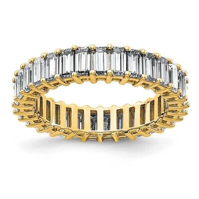 Emerald-cut G H I True Light Moissanite Eternity Band 14k Gold ET0042-340-75Y4MT, MPN: ET0042-340-7…