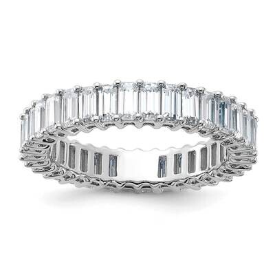 Emerald-cut D E F Pure Light Moissanite Eternity Band 14k White Gold ET0042-340-9W4MP, MPN: ET0042-…