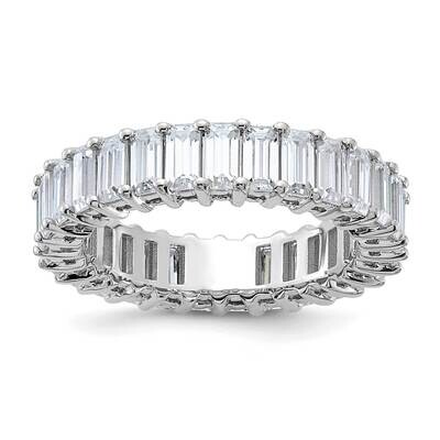 Emerald-cut D E F Pure Light Moissanite Eternity Band 14k White Gold ET0042-340-5W4MP, MPN: ET0042-…
