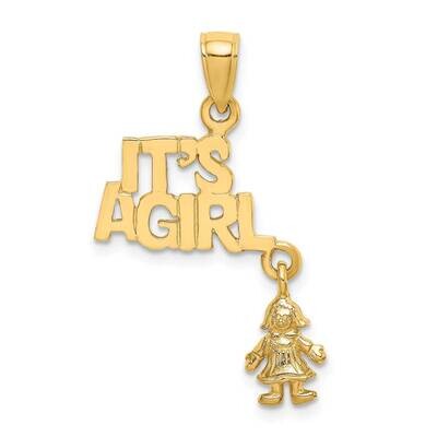 Moveable It&#39;S A Girl with Doll 14k Gold K8826, MPN: K8826, 637218185214