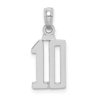 10 Block Style 14k White Gold NU10W, MPN: NU10W, 63721815018