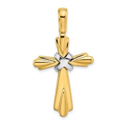 X Center Polished Cross 14k Gold Rhodium K9720, MPN: K9720, 196904170021