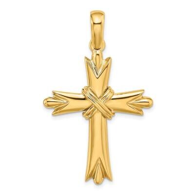 X Center Cross 14k Gold Polished K9719, MPN: K9719, 196904170038
