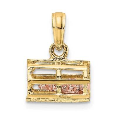 Moveable 3-D Lobster(Pink)In Trap 14k Two-tone Gold K9136, MPN: K9136, 63721804821