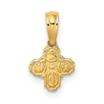 Mini 4 Way Religious Medal Hp Engraved 14k Gold K8378, MPN: K8378, 637218016587