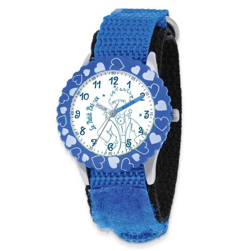Kids Le Petit Prince Blue Velcro Band Time Teacher Watch XWA4424