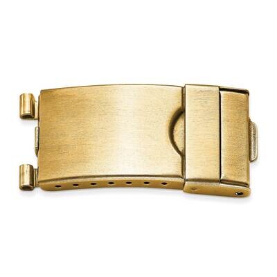 14mm Tri-fold Yel Plated Deployment Clasp with Tube &amp; Pins FTL137Y-14, MPN: FTL137Y-14,