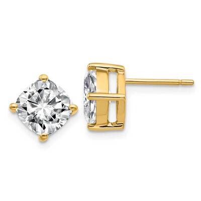 4ct. 7.5mm Cushion G H I True Light Moissanite Earrings 14k Gold YG4908-9MT, MPN: YG4908-9MT, 19110…