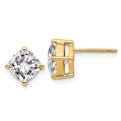 3.5ct. 7.0mm Cushion G H I True Light Moissanite Earrings 14k Gold YG4908-8MT, MPN: YG4908-8MT, 191…