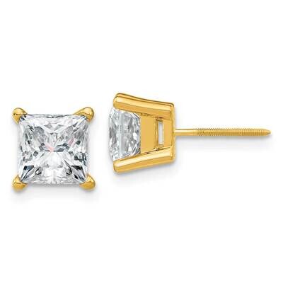 3.5ct. 7.0mm Princess G H I True Light Moissanite Earrings 14k Gold YG365-14MT, MPN: YG365-14MT, 19…