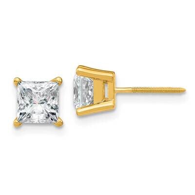 2ct. 5.5mm Princess G H I True Light Moissanite Earrings 14k Gold YG365-11MT, MPN: YG365-11MT, 1911…