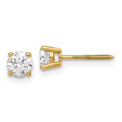 3/4ct. 4.5mm Round G H I True Light Moissanite Screwback Earrings 14k Gold YG327-7MT, MPN: YG327-7M…