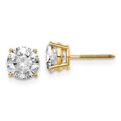2ct. 6.5mm Round G H I True Light Moissanite Screwback Earrings 14k Gold YG327-12MT, MPN: YG327-12M…