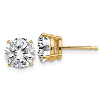 3ct. 7.5mm Round G H I True Light Moissanite Earrings 14k Gold YG326-14MT, MPN: YG326-14MT, 1911011…