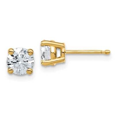 1.25ct. 5.5mm Round D E F Pure Light Moissanite Earrings 14k Gold YG324-8AMP, MPN: YG324-8AMP, 1911…