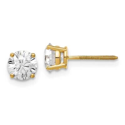 1.25ct. 5.5mm Round G H I True Light Moissanite Screwback Earrings 14k Gold YG327-10MT, MPN: YG327-…