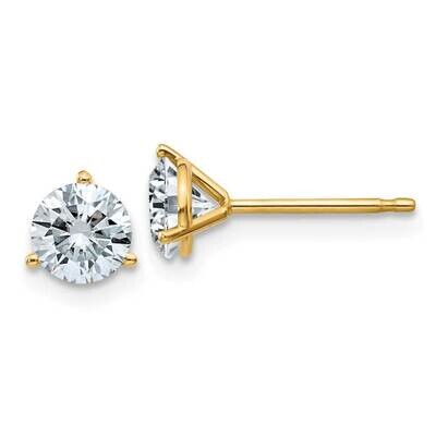 1ct. 5.0mm Round D E F Pure Light Moissanite Earrings 14k Gold YG322-6MP, MPN: YG322-6MP, 191101024…