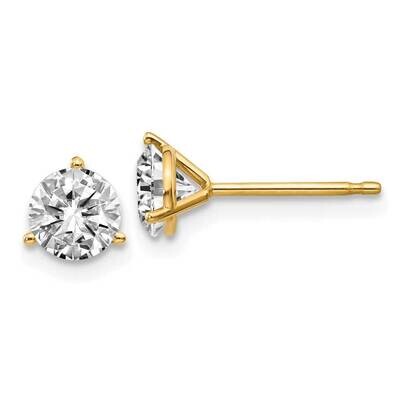 1ct. 5.0mm Round J-K Color Moissanite Earrings 14k Gold YG322-6MB, MPN: YG322-6MB,