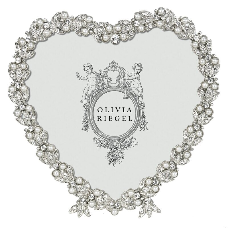 Olivia Riegel Silver Contessa Heart 3.5 Inch Picture Frame RT7505