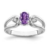 6x4mm Oval Amethyst A Diamond Ring 14k White Gold Y2082AM/A, MPN: Y2082AM/A, 883957705736