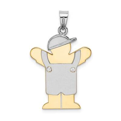 VS Diamond Kid Pendant 14k Two-tone Gold XK516VS, MPN: XK516VS, 883957235899
