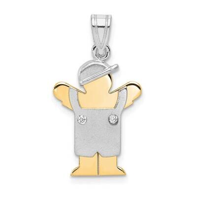 AAA Diamond Kid Pendant 14k Two-tone Gold XK506AAA, MPN: XK506AAA, 883957117775