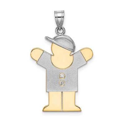 AAA Diamond Kid Pendant 14k Two-tone Gold XK515AAA, MPN: XK515AAA, 883957117959