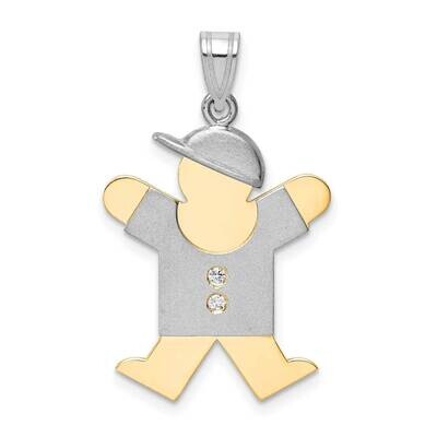 VS Diamond Kid Pendant 14k Two-tone Gold XK514VS, MPN: XK514VS, 883957236049