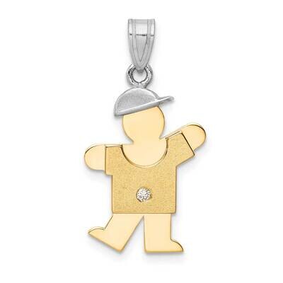 A Diamond Kid Pendant 14k Two-tone Gold XK480A, MPN: XK480A, 883957234762