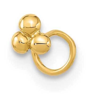22 Gauge Polished Nose Ring Body Jewelry 14k Gold BD162, MPN: BD162,