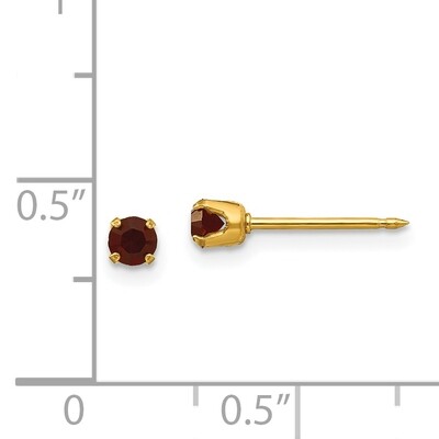 3mm January Crystal Birthstone Post Earrings 14k Gold 93E, MPN: 93E,