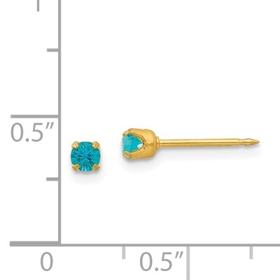 December Crystal Birthstone Earrings 24k Gold-plated 92E, MPN: 92E,