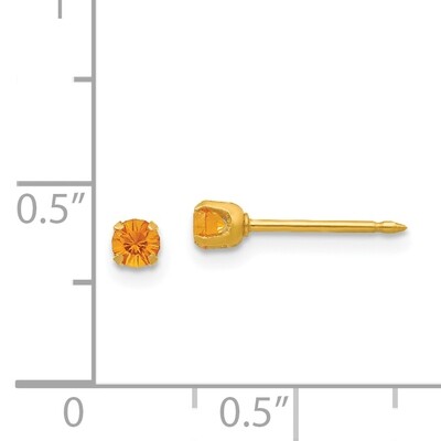 November Crystal Birthstone Earrings 24k Gold-plated 91E, MPN: 91E,