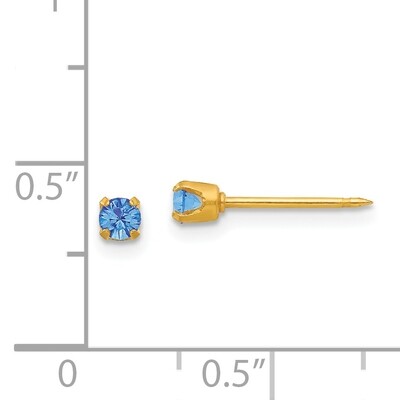 September Crystal Birthstone Earrings 24k Gold-plated 89E, MPN: 89E,