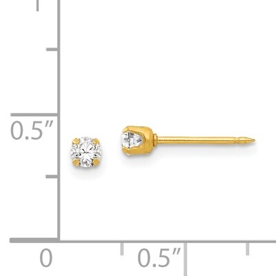 April Crystal Birthstone Earrings 24k Gold-plated 84E, MPN: 84E,