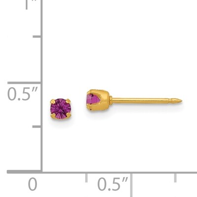 February Crystal Birthstone Earrings 24k Gold-plated 82E, MPN: 82E,