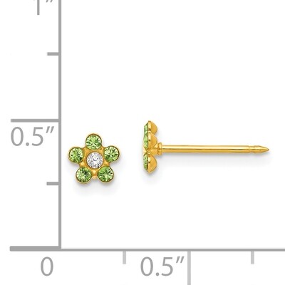 August Crystal Birthstone Earrings 14k Gold 788E, MPN: 788E,