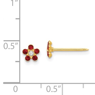 July Crystal Birthstone Earrings 14k Gold 787E, MPN: 787E,