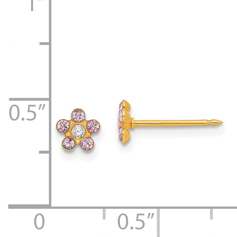 June Crystal Birthstone Earrings 14k Gold 786E