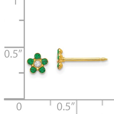 May Crystal Birthstone Earrings 14k Gold 785E, MPN: 785E,